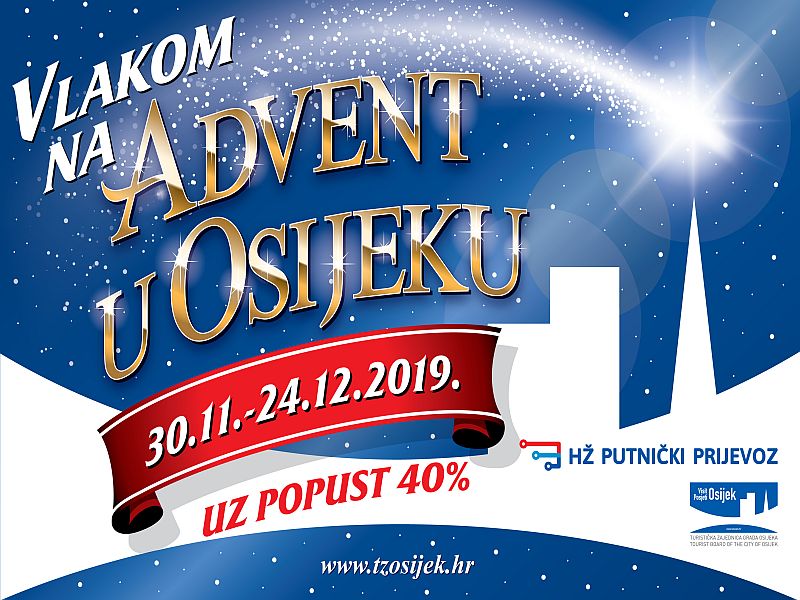Vlakom na Advent u Osijeku uz 40% popusta i dodatne pogodnosti! (do 24.12.)